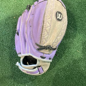 Purple Used Wilson Right Hand Throw Softball Glove 10"