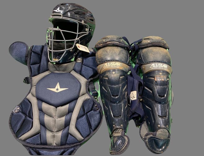 Used Navy Blue All Star System 7 Axis Catchers gear