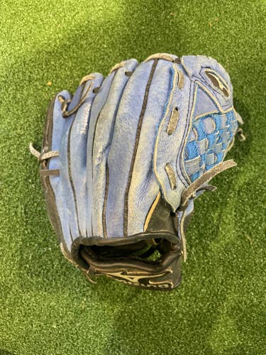 Blue Used Mizuno Power close Right Hand Throw Baseball Glove 9.5"