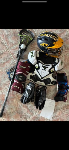 Lacrosse equipment bundle . Meets NOCSAE standards