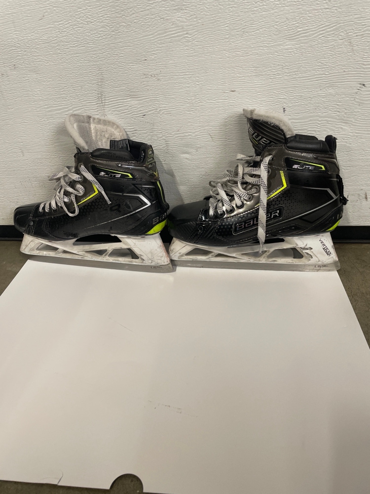 Used Bauer Elite Wide Width  Senior Size 8  Hockey Goalie Skates