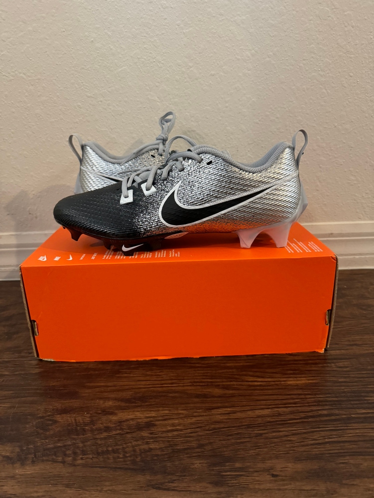 Nike Vapor Edge Speed 360 2 Silver/Black Football Cleats Size 9 DA5455-003