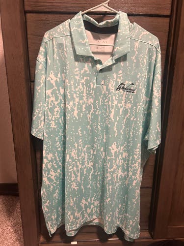 Nike Golf Polo Wilderness Golf Course - Teal / White - 2XL