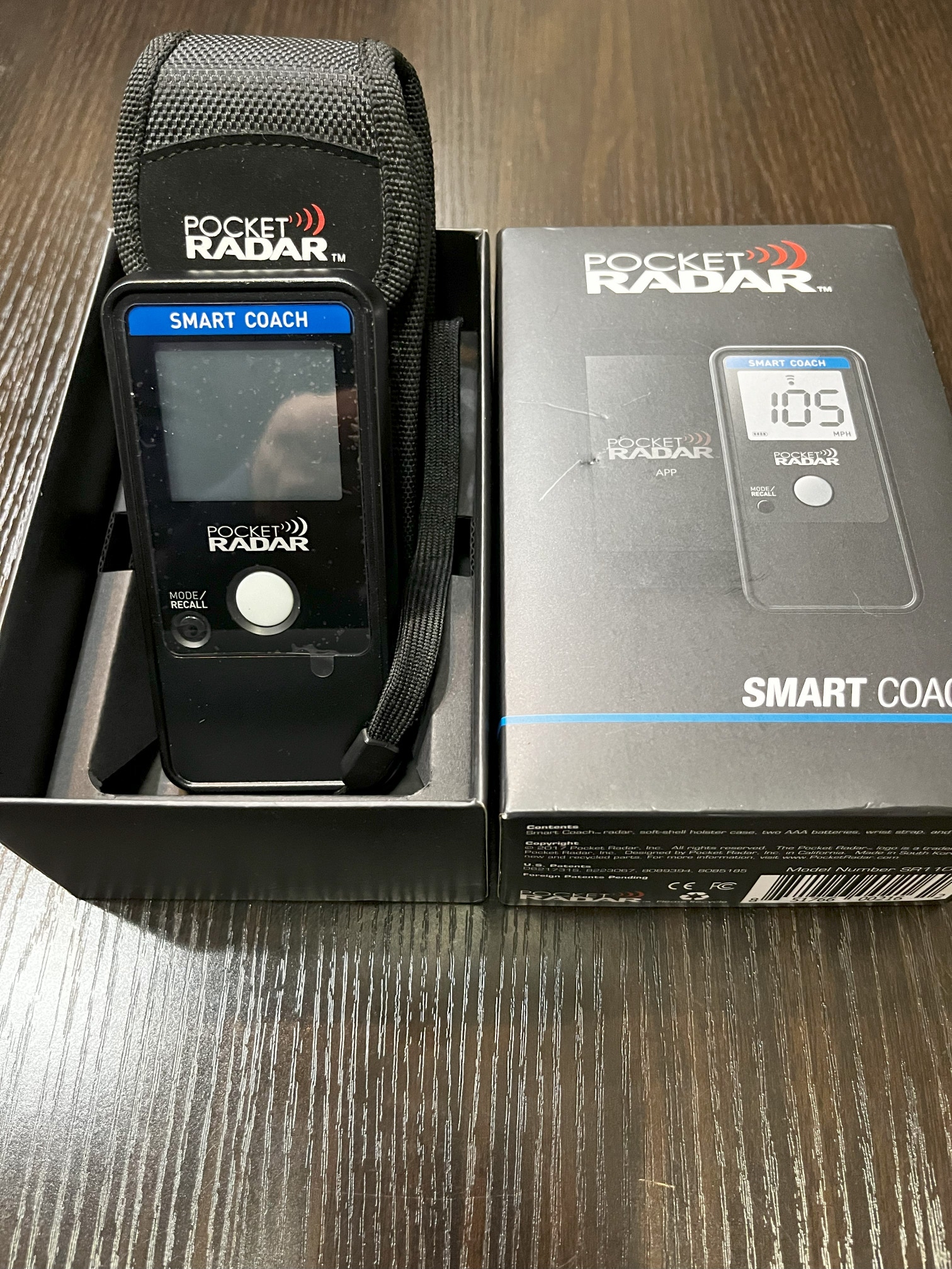 Pocket Radar Smart Coach with all accessories.