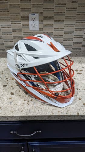 Used Cascade XRS Helmet - Good Condition, white and orange
