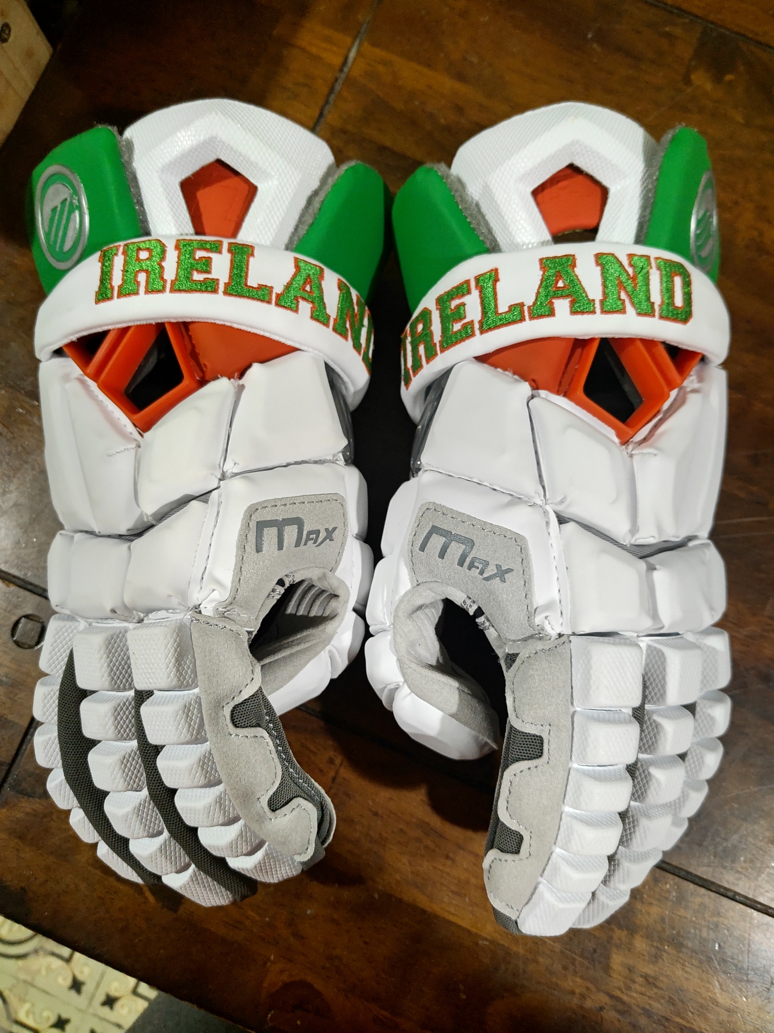 New Maverik Max Lacrosse Gloves 13" World Games Team Ireland