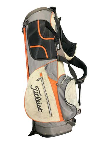 Used Titleist Stand Bag White Orange Golf Stand Bags