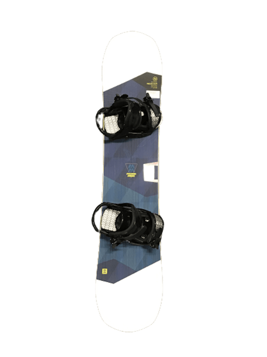 New Nidecker Micron Merc 120 Cm Boys Snowboard Combo