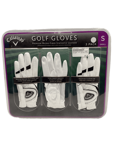 Callaway Golf 3pck Gloves Sm