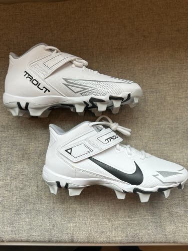 Nike Force Trout 8 Keystone Baseball Cleats - WHITE Size 7.5