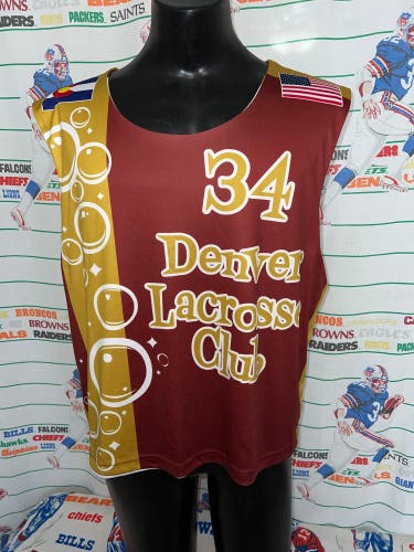 Denver Lacrosse Club DLC Reversible Jersey #34 Medium