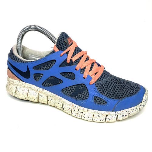 Nike Women's Free Run 2 Running Shoes Slate Blue Pink White 536746-402 Sz 7