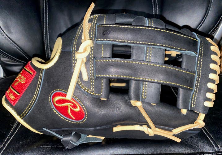 NEW!! RAWLINGS BASEBALL GLOVE, 12.5", BLACK BLONDE  Baseball Glove!