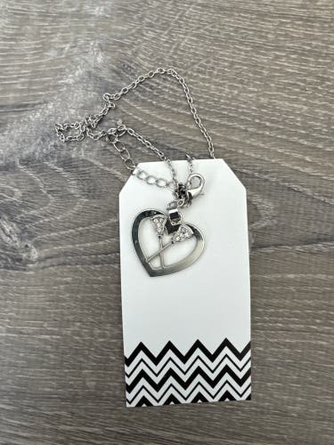 Lacrosse Heart Necklace Jewelry