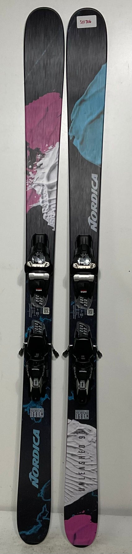 Used 2024/2025 Women's Nordica 168cm Unleashed 90 Skis with Marker Squire Bindings (SY1706)