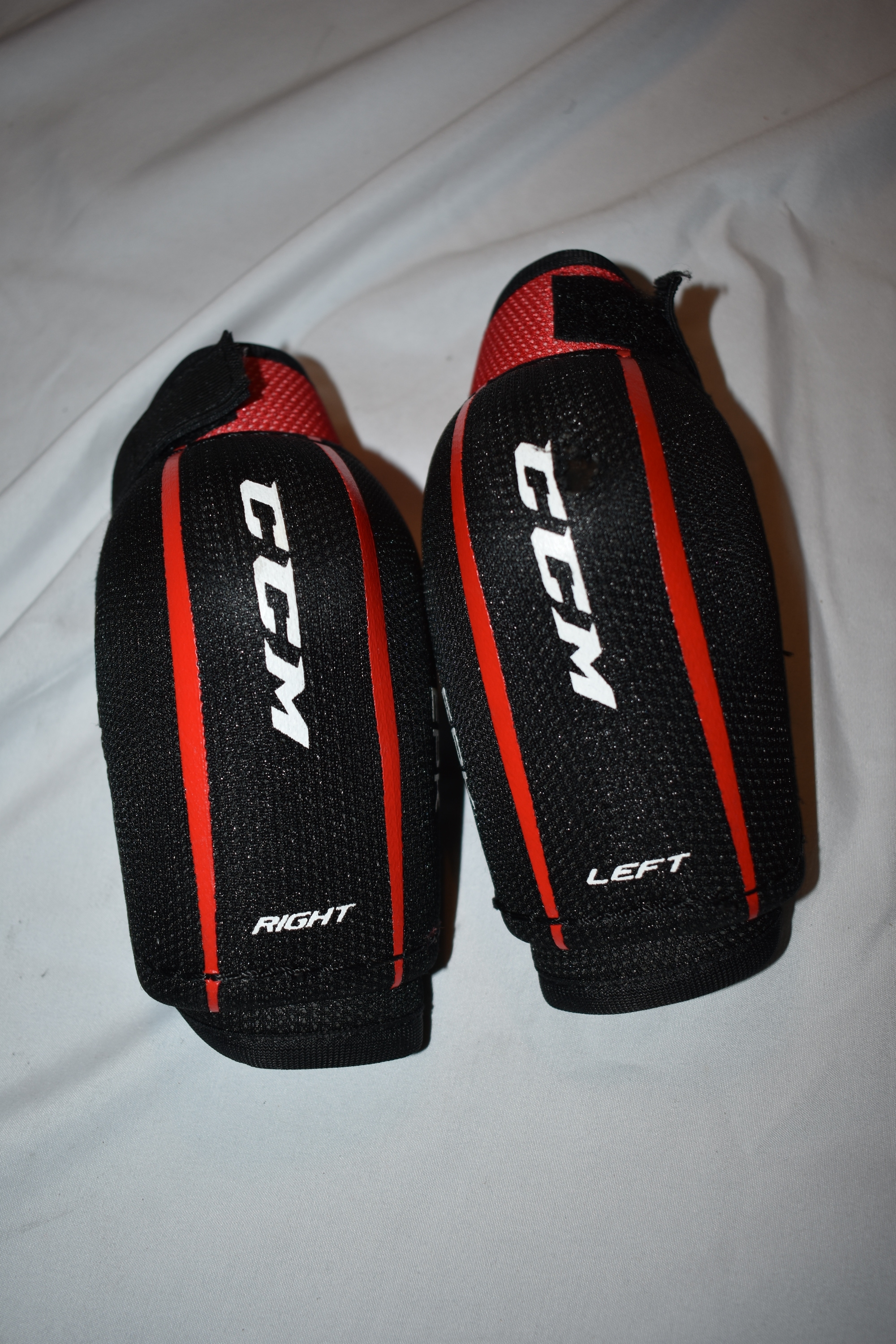 CCM EPK Hockey Elbow Pads, Black/Red, Youth Large  - Great Condition!