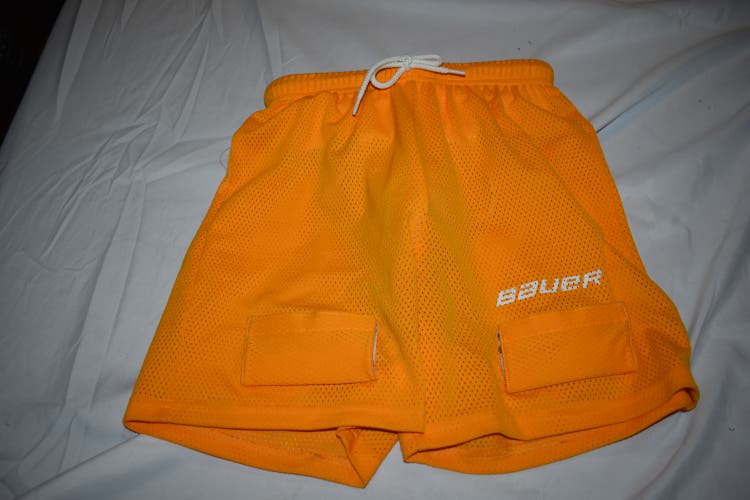 Bauer Core Mesh Jock Shorts, Yellow, Youth Medium - Top Condition!