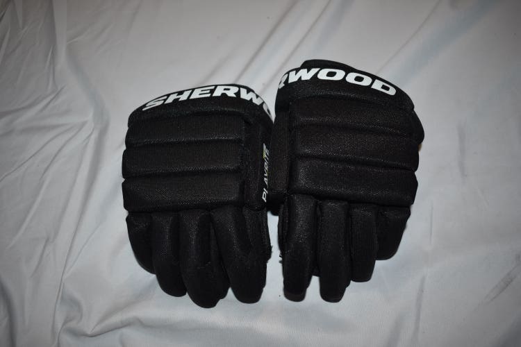 Sher-Wood PlayRite HockeyGloves, Black/Yellow, 10 Inches - Great Condition!
