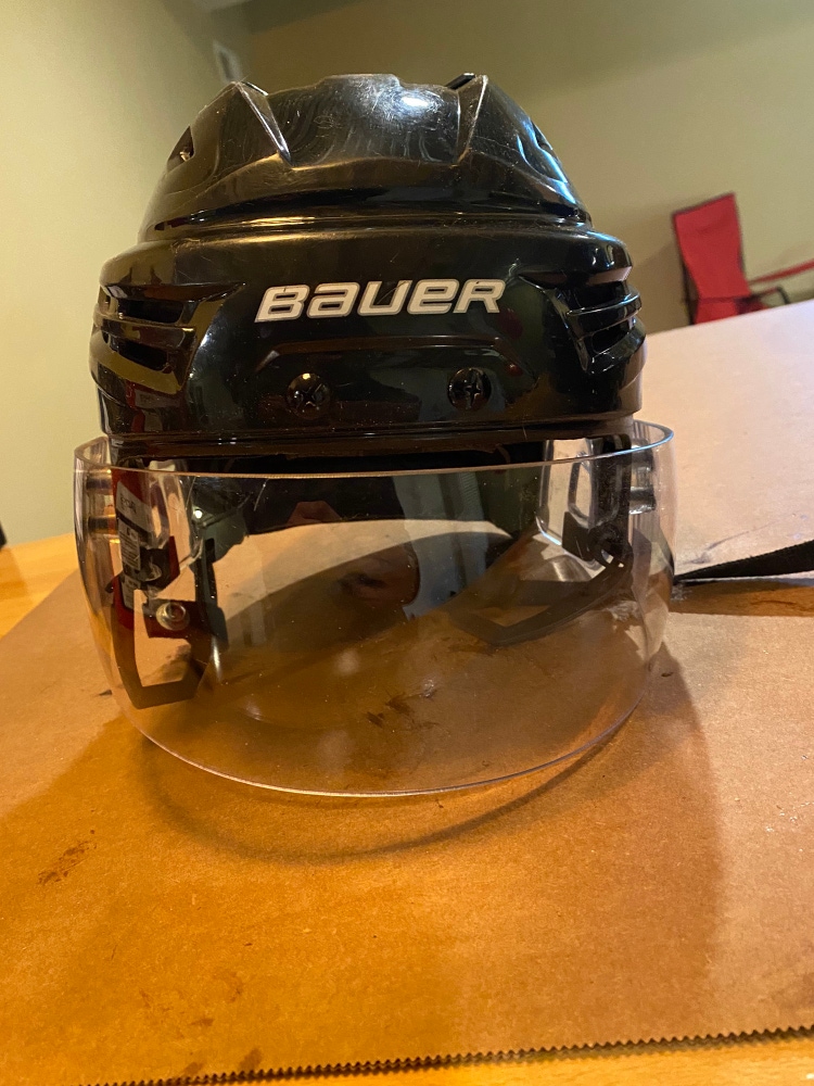 Used Small Bauer IMS 9.0 Helmet With Oakley Clear shield