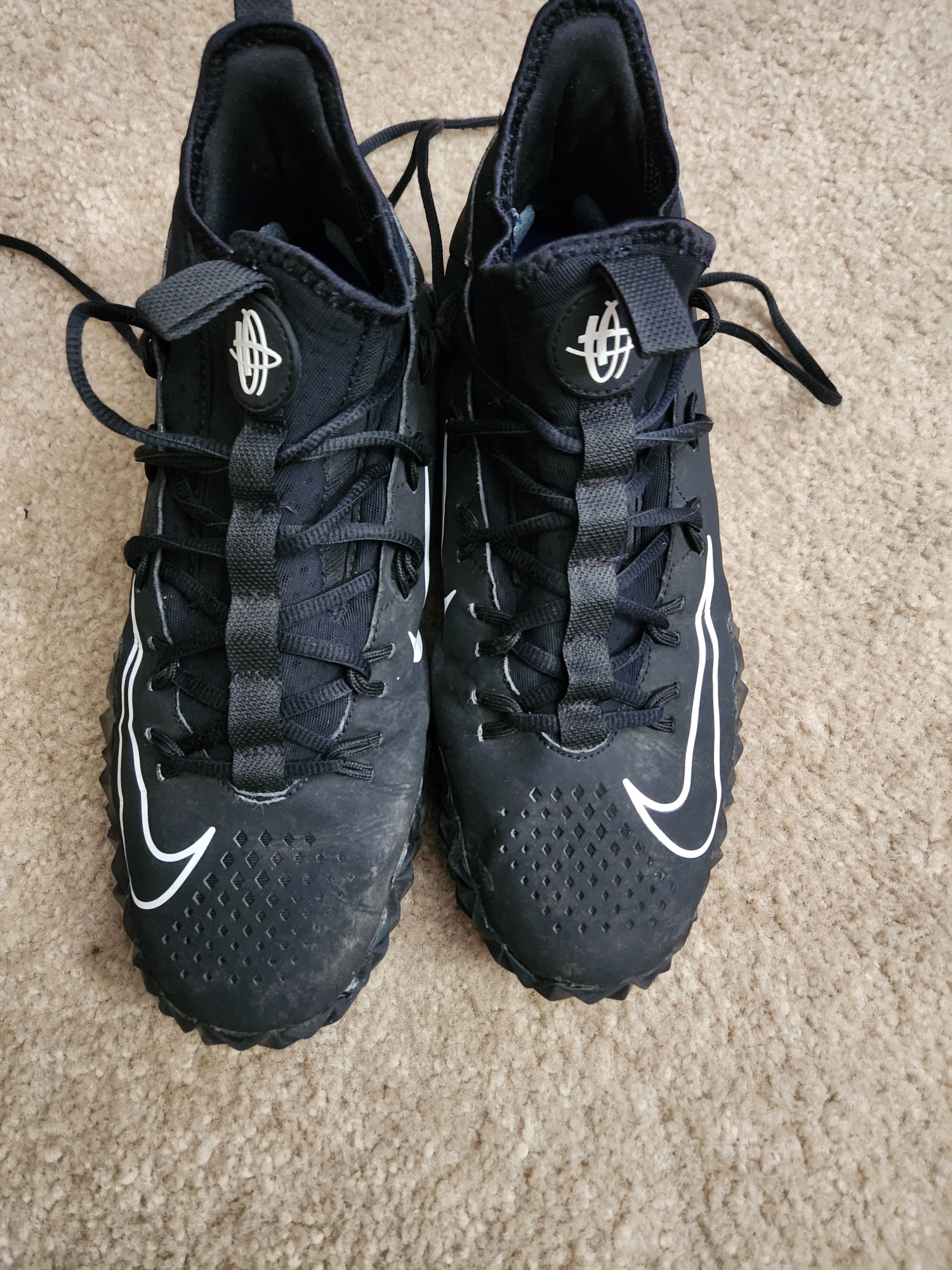 Nike Huarache 6 Men's Size 9.5 (W 10.5) Turf Shoes - Black