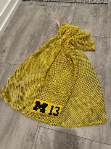 University Of Michigan Kent Johnson Hockey Used Laundry Bag