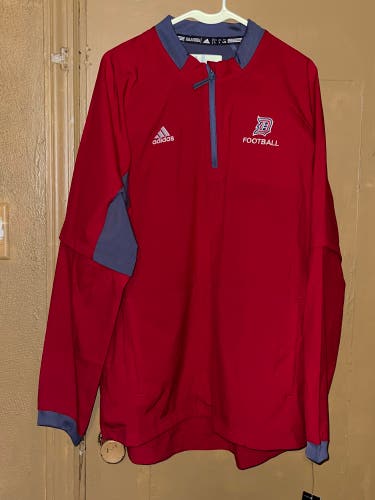Adidas NCAA Duquense Dukes Football Jacket Half Zip Collared Brand New Mens LGE.