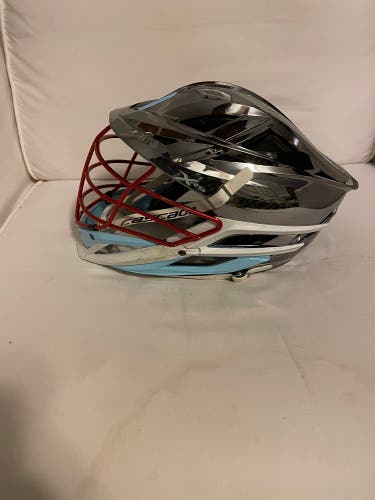 Cascade XRS Lacrosse Helmet - Chrome with Red & Blue (Retail: $350)