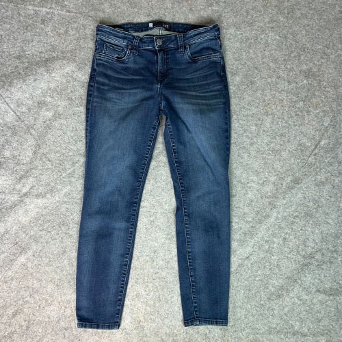 Kut from the Kloth Womens Jeans 10 Blue Skinny Pant Denim Mid Rise Dark Wash