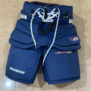 Vaughn V10 Pro Goalie Pants Small Navy Blue