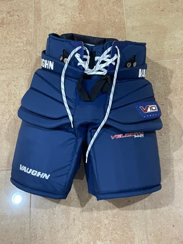 Vaughn V10 Pro Goalie Pants Small Navy Blue