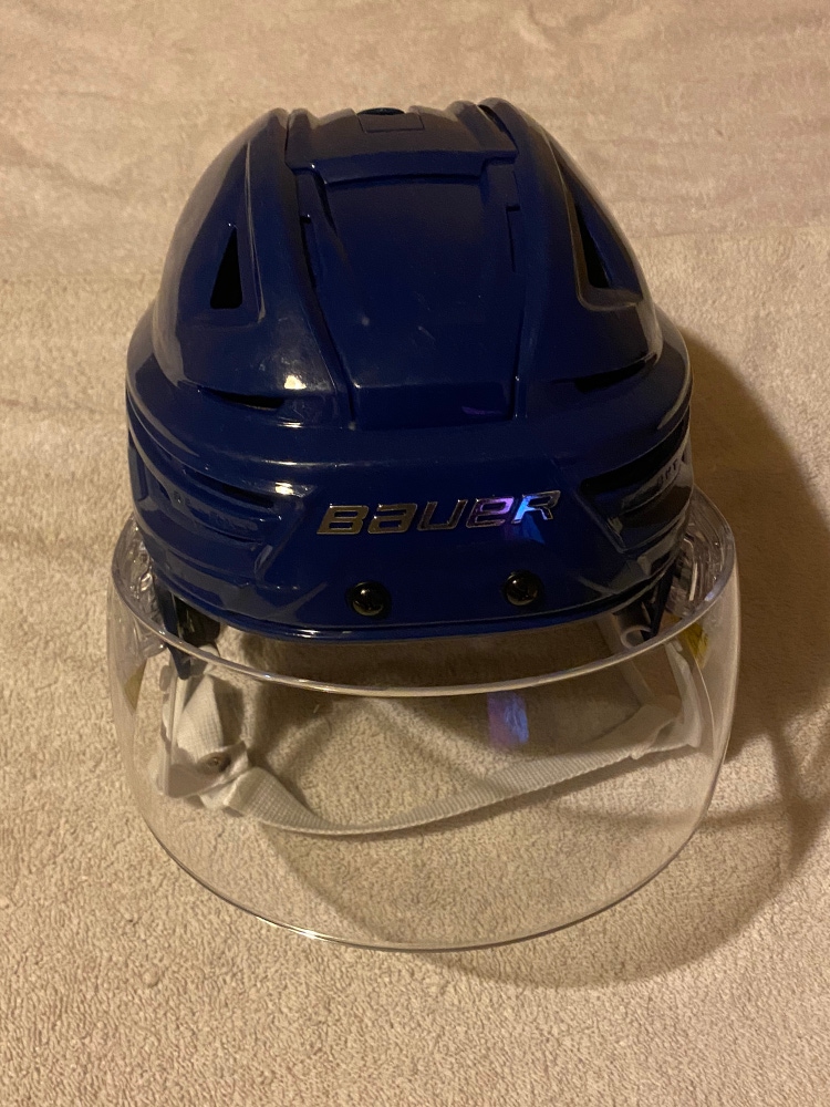 Bauer Re-Akt 150 Hockey Helmet with Visor Senior Small Royal