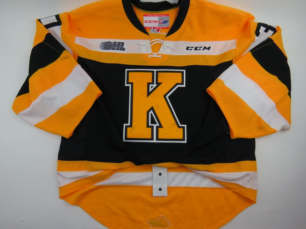 CCM Kingston Frontenacs OHL CHL Pro Stock Game Worn Used Hockey Jersey 58 GOALIE Frappier