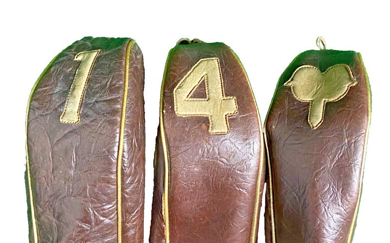 Set Of 3 Vintage Golf Club Headcovers For 1, 4, X Woods, Please See Photos