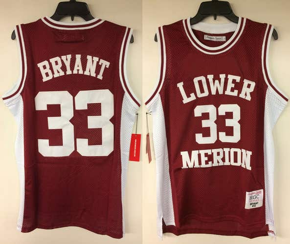 Kobe Bryant Lower Merion High School #33 Authentic Embroidered Basketball Jersey