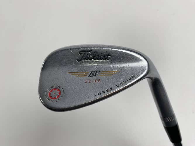 Titleist 2009 Vokey Spin Milled Chrome 52* 8 Bounce Wedge Steel Mens RH