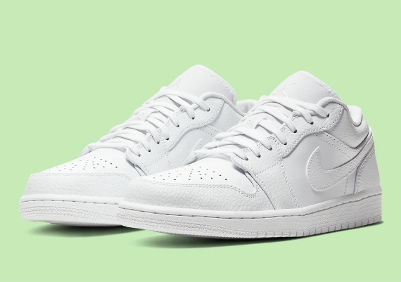 Brand New Mens Jordan 1 Low ‘Tumbled White’ (2020) Shoes Size 9.5