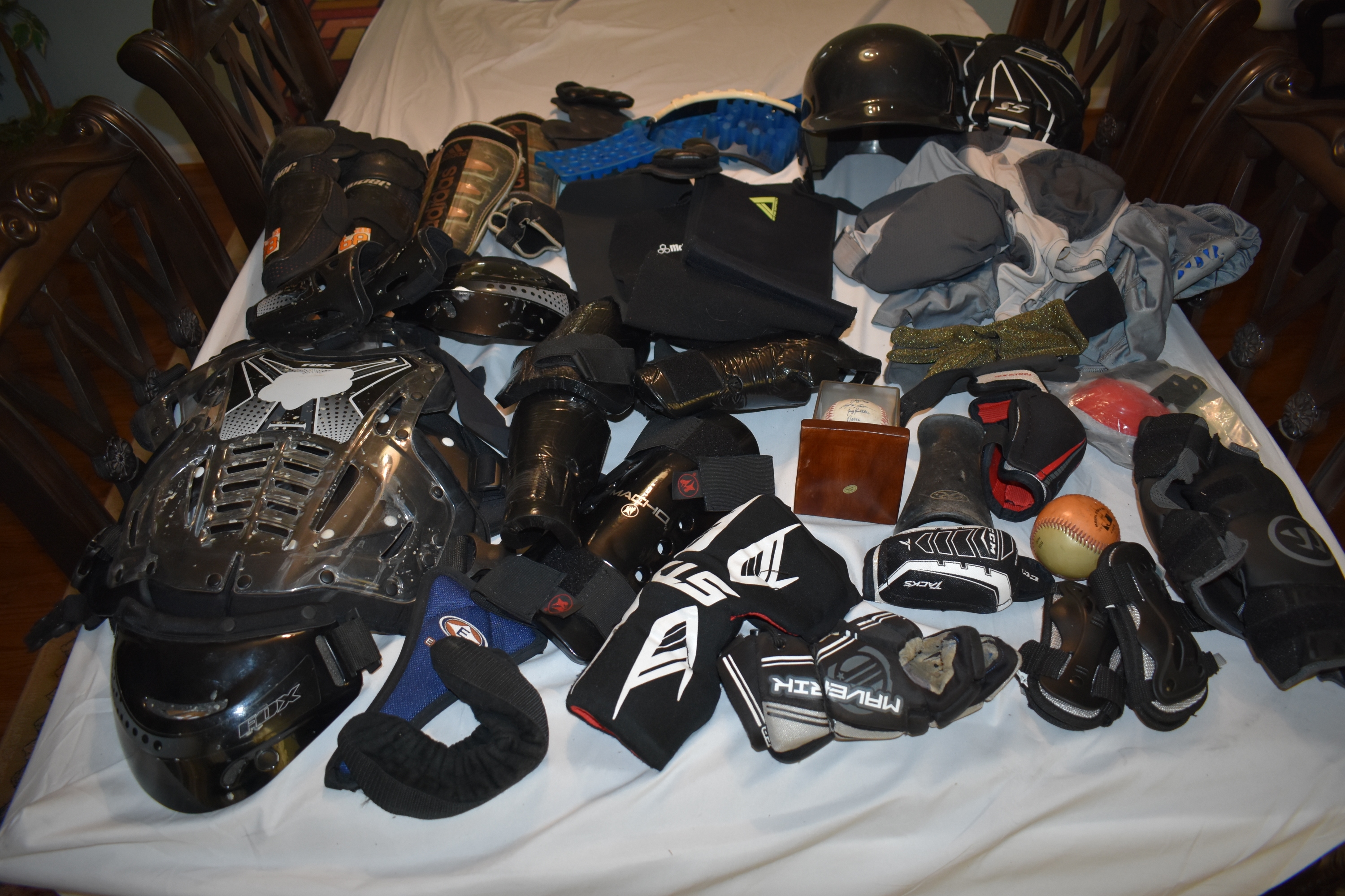 Large lot of mixed sports items