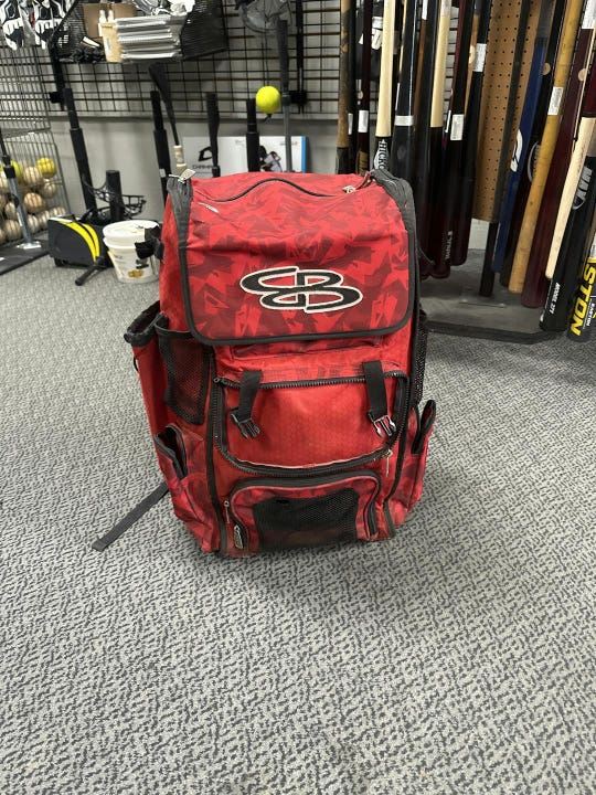 Used Boombah Red Bag Baseball And Softball Equipment Bags