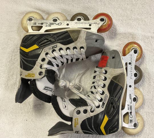 Used Bauer Mega Junior 02 Roller Hockey Skates