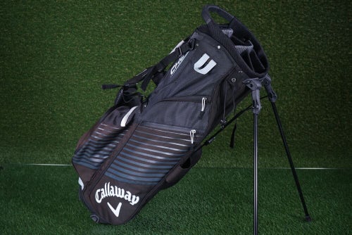 CALLAWAY CHEV STAND BAG 7 WAY DIVIDERS GOLF CARRY BAG, BLACK