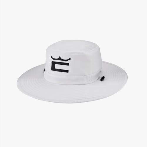 NEW Cobra White/Black Tour Crown Aussie Bucket Golf Hat/Cap