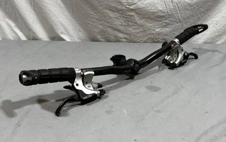Forte CTR ACT 660mm Carbon Handlebar Shimano Deore XT ST-M760 3x9 Spd Levers ++