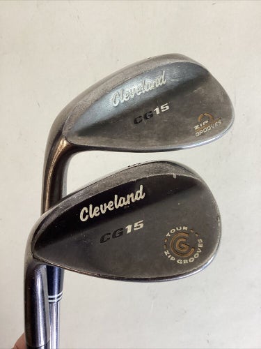 Cleveland CG15 Lefthanded LH Wedge Set 52*-GW And 56*-SW Steel Shafts