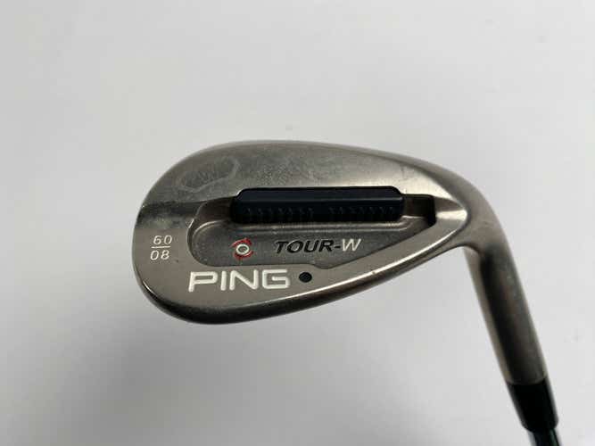 Ping Tour-W Brushed Silver 60* 8 W-Grind Black Dot AWT Stiff RH Midsize Grip