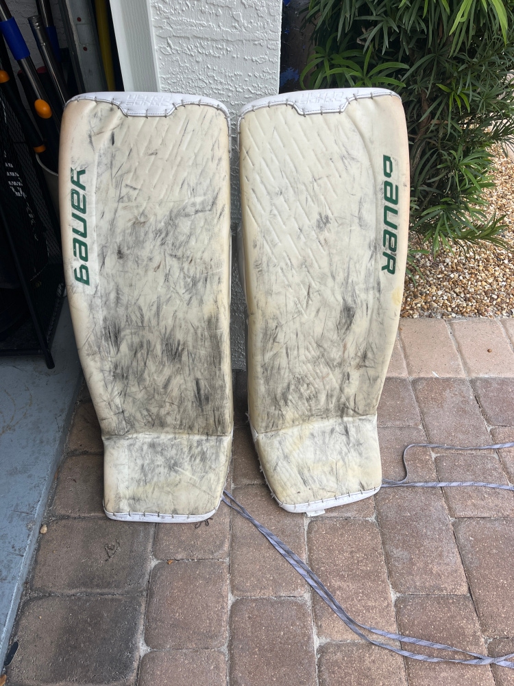Used 34" Bauer Ultrasonic Goalie Leg Pads
