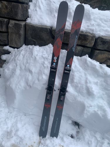 Used 2023 Nordica 186 cm All Mountain ENFORCER 94 Skis With Bindings Max Din 16