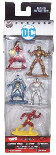 5 Figure Pack DC Comics #A - Nano Metalfigs 1.65" Mini Diecast Toy Figurine 2017