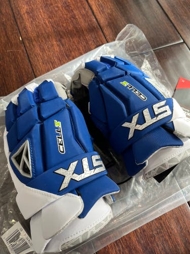 New Blue/White STX Cell V Gloves, 14”
