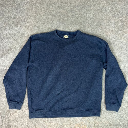 Tommy Bahama Men Sweater Extra Large Navy Pullover Cotton Solid Crew Neck Top