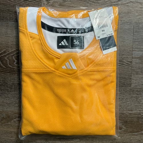 BNIB adidas Three-Stripe Practice Jersey Gold Sz 56